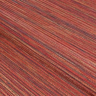 Ellenton Striped Flatweave Crimson Multicolor Indoor Outdoor Area Rug