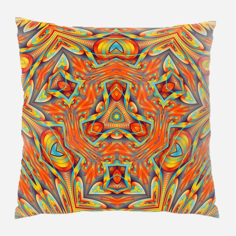 Geometric Microsuede Reversible Throw Pillow