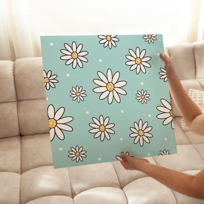 Motif de marguerite florale I, impression d'art moderne sans cadre