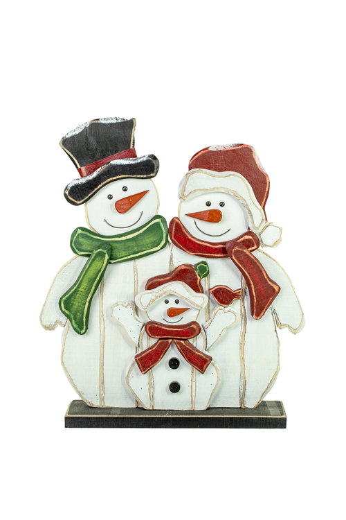 Bonhomme de neige blanc / rouge