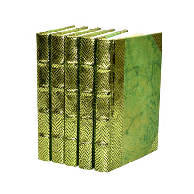 Ensemble de 5 livres décoratifs métalliques exotiques