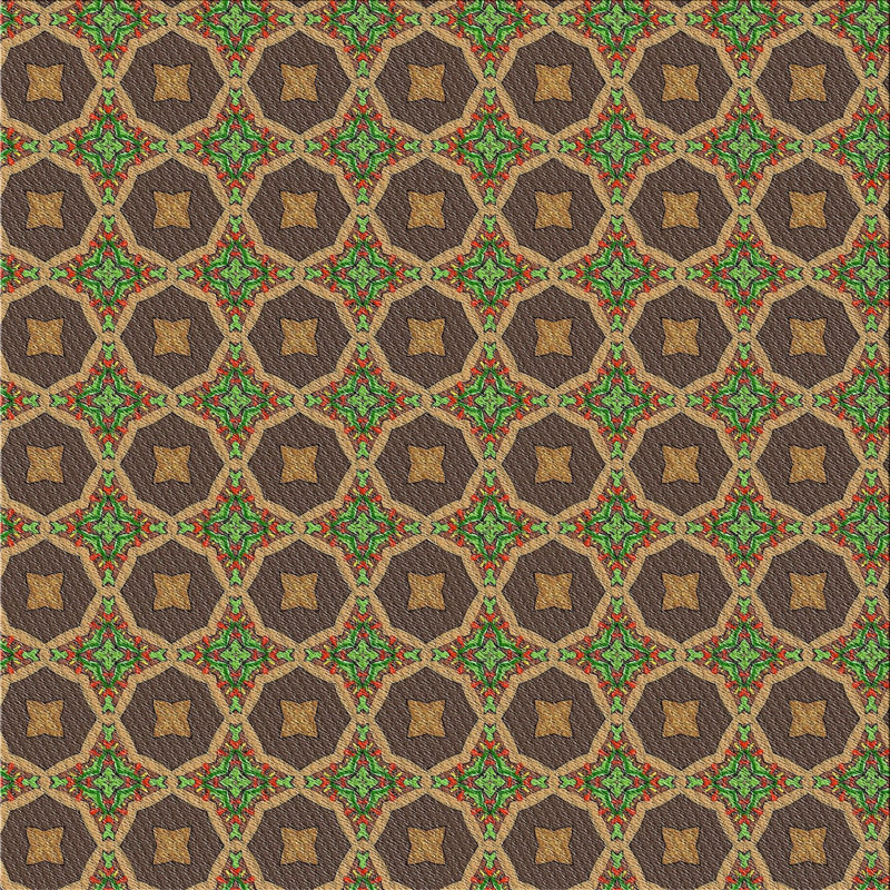 Geometric Indoor Rug, Square 3'