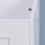 Armoire de rangement blanche avec 2 charnières de sécurité et coffre à jouets