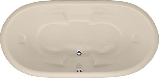 Aimee 72 in. L Soaking Tub, Almond, Polished Chrome