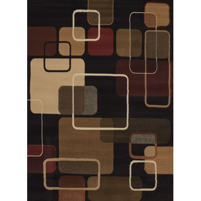 Tapis brun/beige/noir jazz oléfine Glines