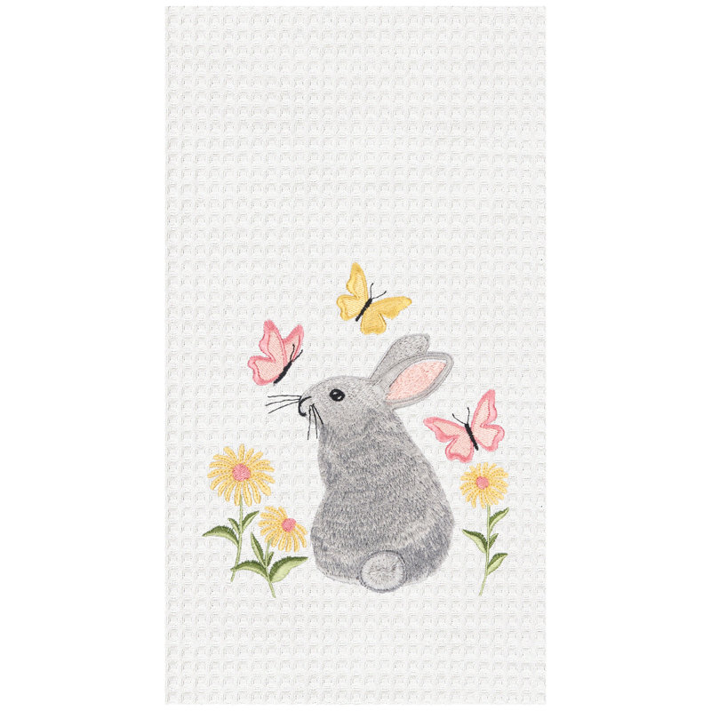 Spring Bunny & Butterflies Towel