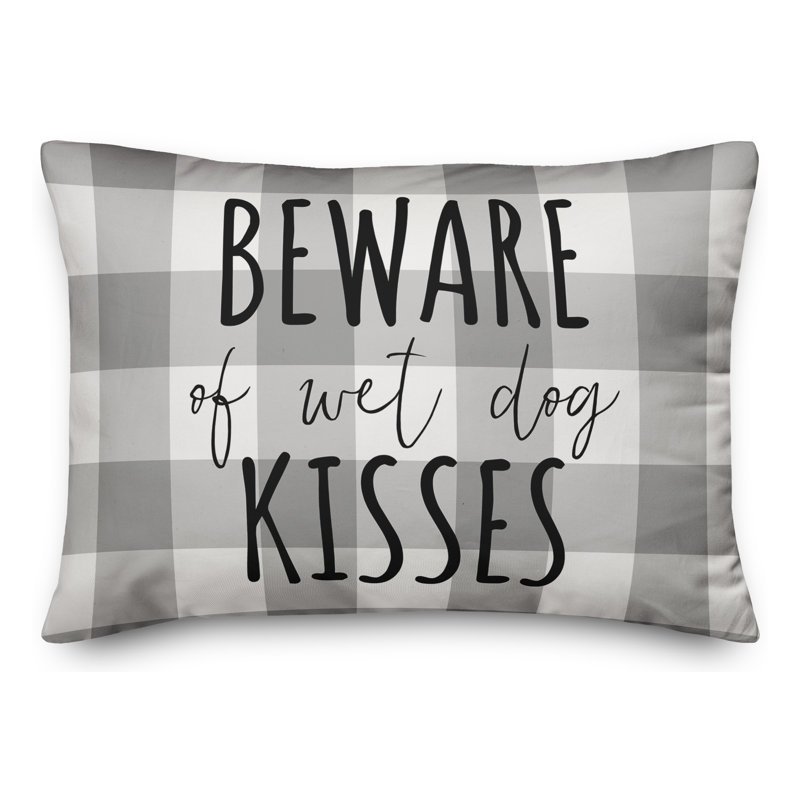  Coussin Beware of Wet Dog Kisses