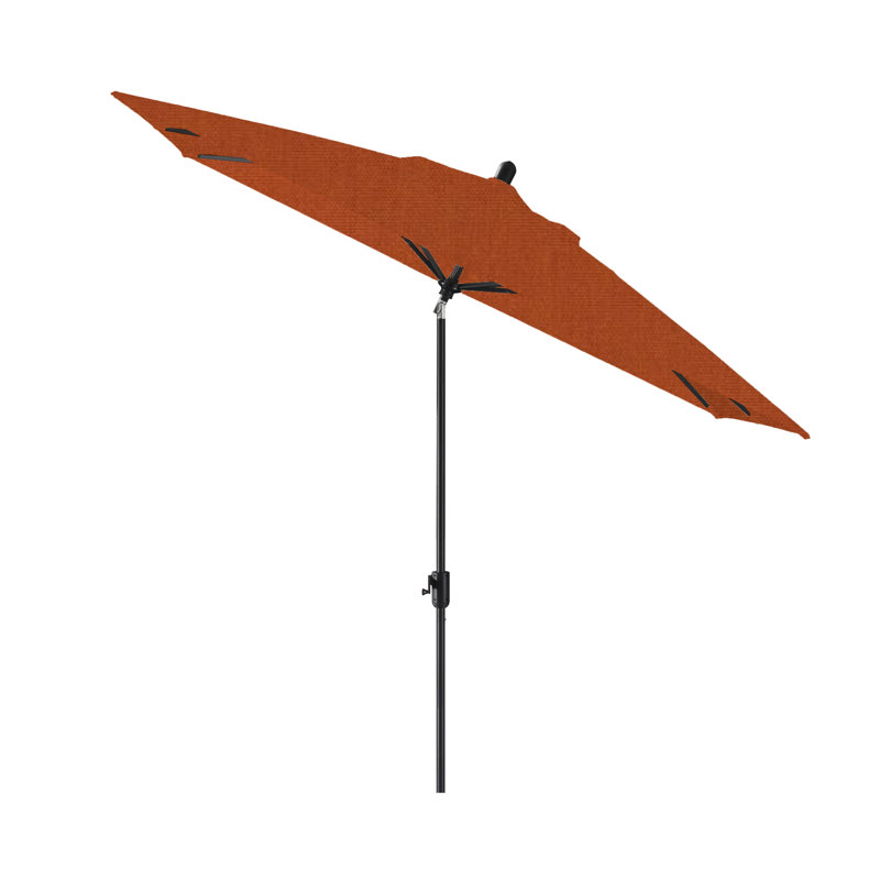 Olivier 116.7'' x 78.7'' Rectangular Market Umbrella, Black Sapphire, Canvas Rust Sunbrella® Canvas