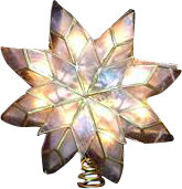 Kurt Adler 10-Light Capiz Clear Star Treetop