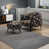 Mélange de lin noir / beige sélectionné