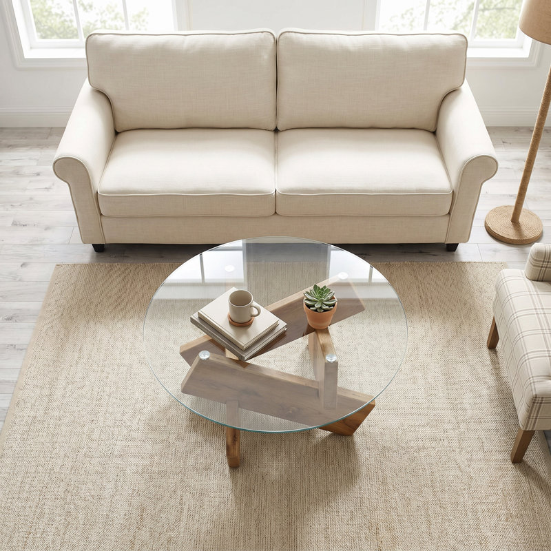 Table basse 33,4 pouces Modern Farmhouse, Natural