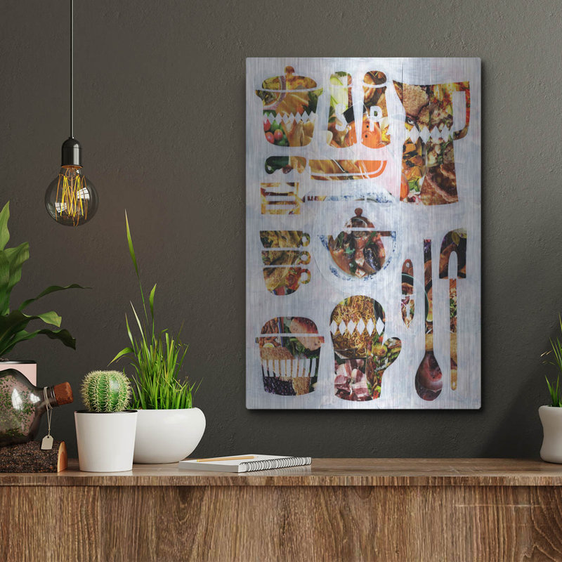 Red Barrel Studio® «Kitchen Collection» par Artpoptart, art mural en métal, H 16 po x l 12 po