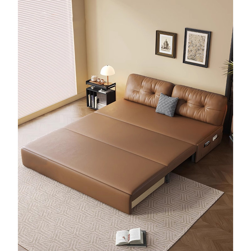 Canapé de salon en cuir italien, H 33,9 po x l 47,2 po x P 32,3 po