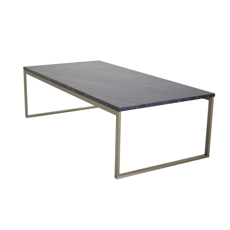 Avondale Sled Coffee Table, Black, Brass