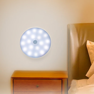 Night Light Button Style LED Wall Light Simplicity And Luxurious Circular Bedside Lamp Suitable For Bedroom Hallway Household Use