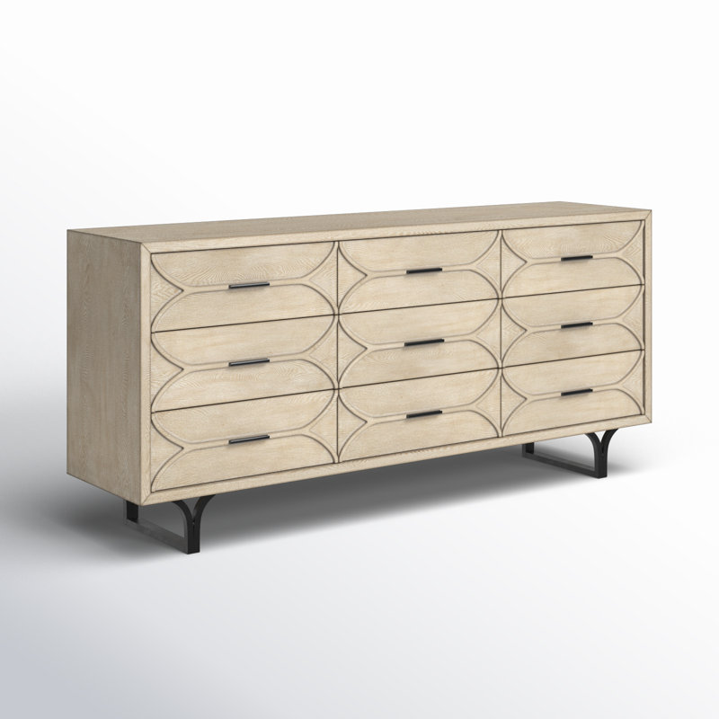 Diane 70.1'' Sideboard, Black/Light Brown