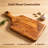 Acacia Wood Cutting Board with Handle, Paddle Serving Board for Kitchen, Charcuterie Cheese Board with Hanging Hole, Decorative Carved Wooden Board for Cooking and Serving