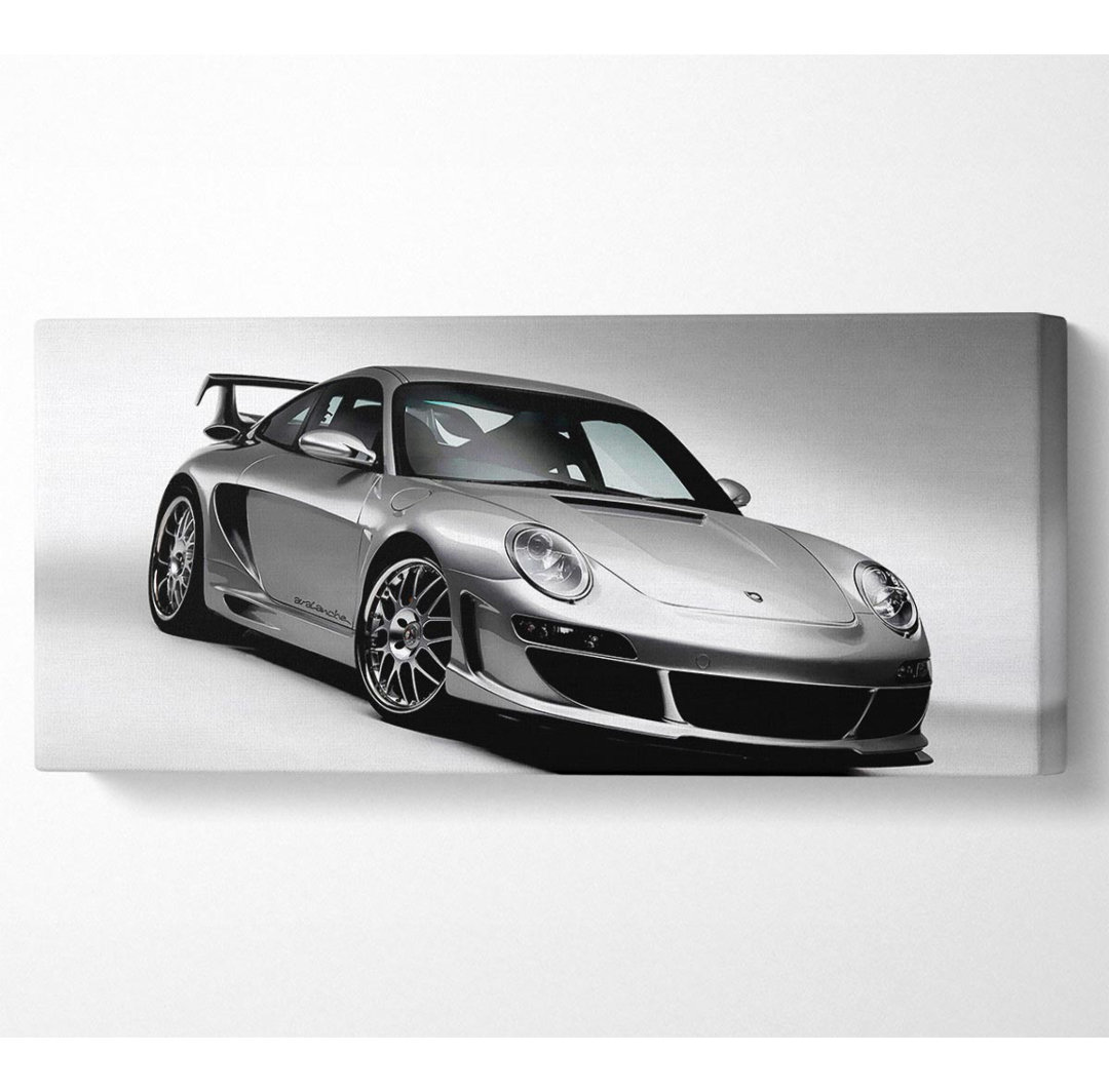 Porsche 911 Silber - Kunstdrucke auf Leinwand - Wrapped Canvas