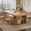 Bureau rectangulaire brun en bois massif avec 1 tiroir-2098583945