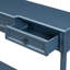 Élégante table de vestibule avec tiroirs et tablette inférieure, console rustique bleu marine fonctionnelle