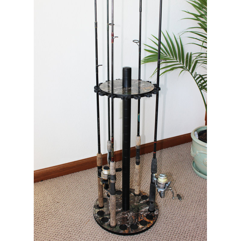 Manufactured Wood Freestanding Fishing Rack