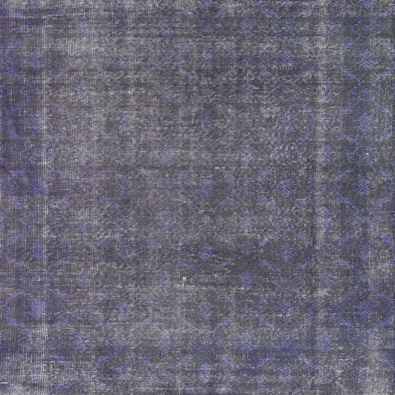 Tapis de zone bleu ardoise contemporaine, Carré 6 pi x 6 pi