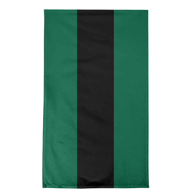 Serviette de thé hockey Anaheim, Vert victorieux / noir / vert victorieux, Sergé de coton