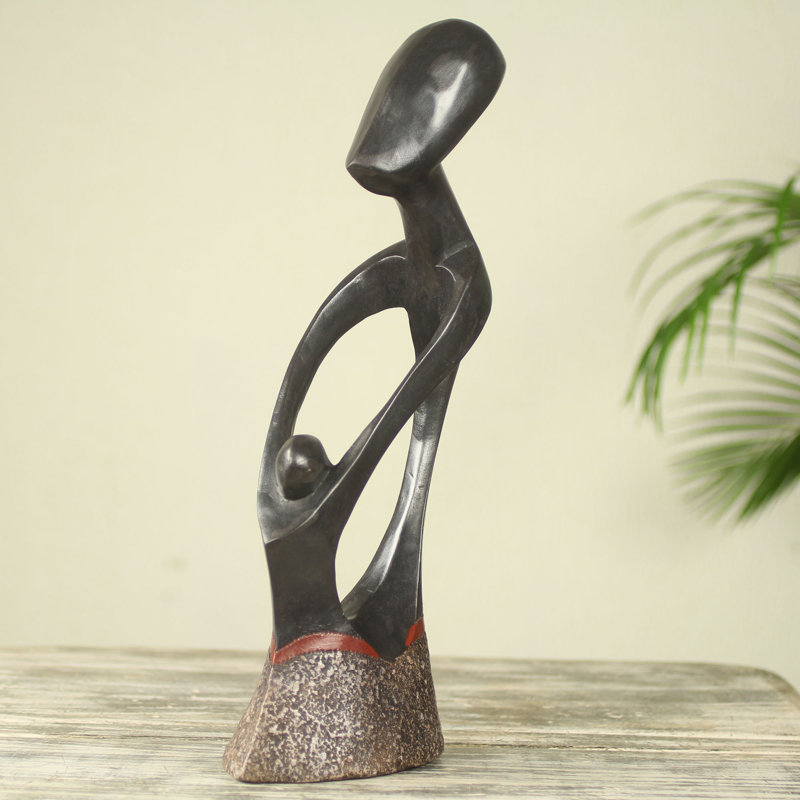 Damara original africain, mère et enfant, bois