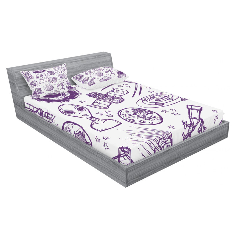 Microfiber Sheet Set, Queen Sheet Set + Fitted Sheet + 2 Pillowcases