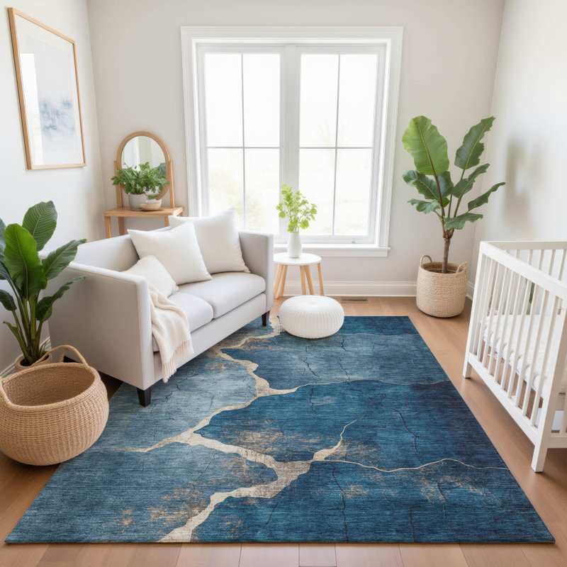 Premium Machine Washable Jakiyra AMF1889 Abstract Rug/AMF1889NA, Rectangle 2'6" x 3'10"
