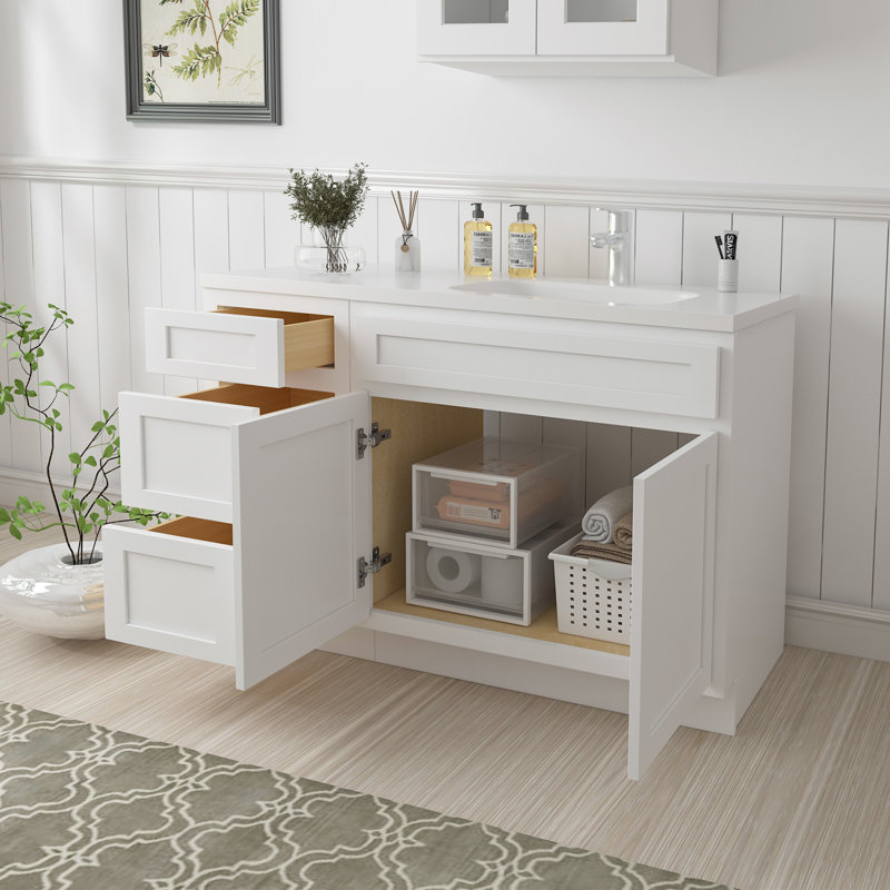 45'' Single Bathroom Vanity Base Only, White