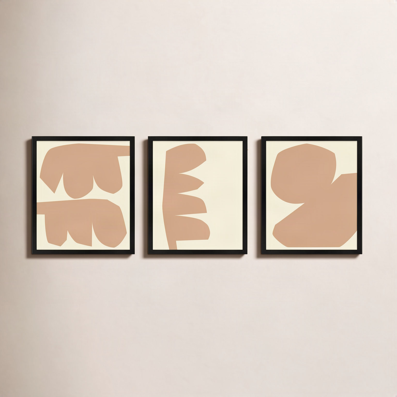 Oline "Component" 3-Piece Print Set, Black Framed, 20" W x 25" H