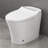 Smart Toilet With Built-In Heated Seat, One Piece Elongated Modern Toilet With Adjustable Temp Heated Seat, Auto Flush,  Dual Flush Toilet 1/1.28 GPF, Foot Sensor Flush, White Night Light,Knob Control