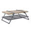 Table basse avec cadre industriel et tablette de rangement Brantley