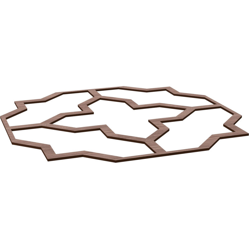 Charpente de plafond décorative Laird, Noyer, H 33 po x l 33 po x P 0,375 po