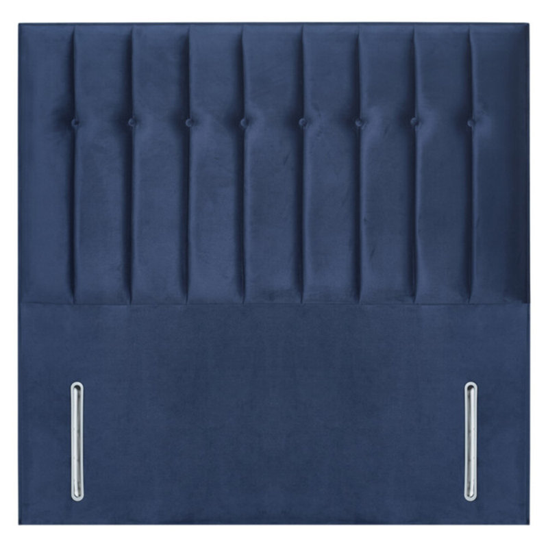 Robbins Upholstered Headboard, Single (3'), Plush Navy, Velvet