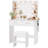 Makeup Vanity Desk with Chair, Adjustable Lights, Power Outlet and Mirror-686741647-699418150