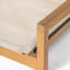Chaise de salle à manger, ensemble de 2, structure en teck et textile beige