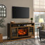 Meuble télé 55 po avec foyer électrique-1193447385