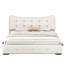 Modern PU Upholstered Queen Bed With Ergonomic Wingback Headboard, No Box Spring Needed, Cream-1778193668