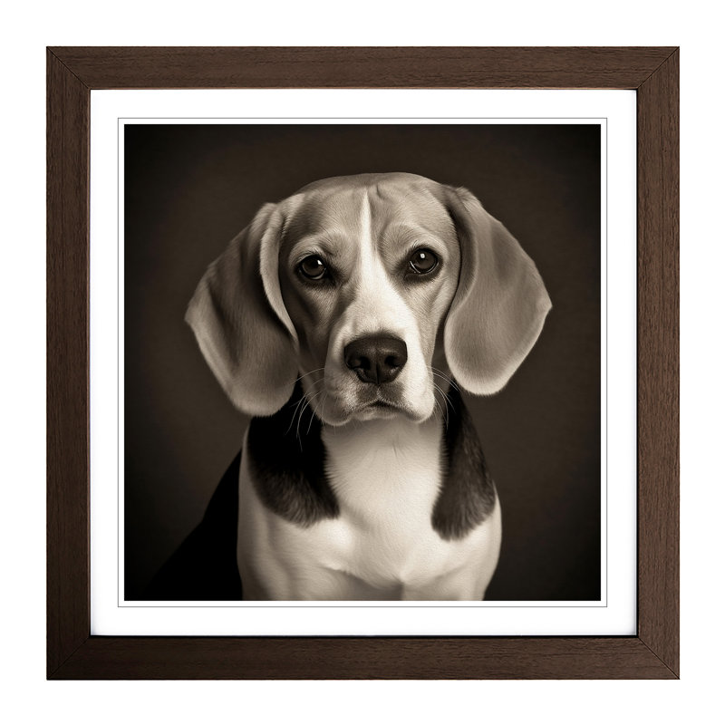 Single Picture Frame Print on Wood, Walnut