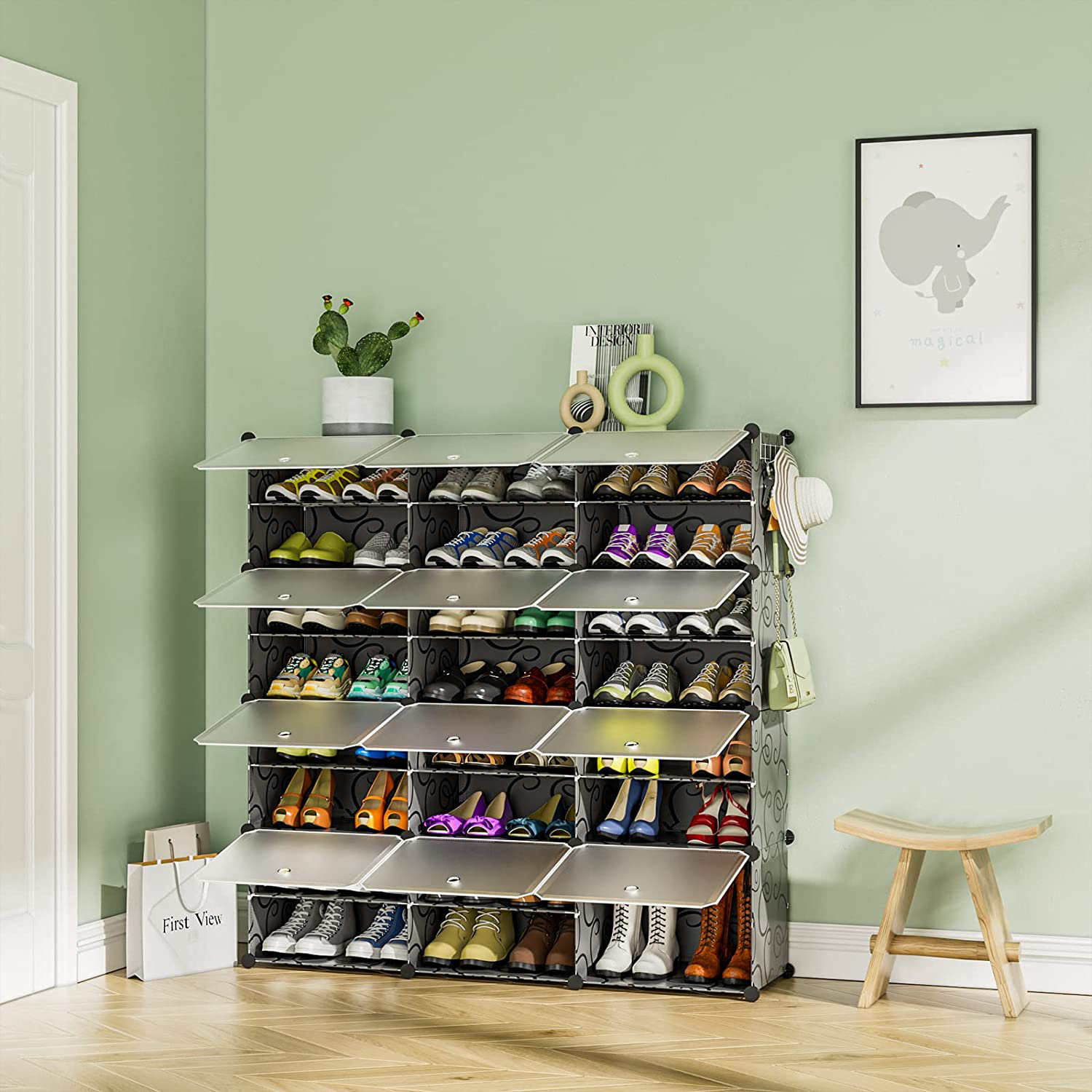 Rebrilliant entryway 20 online pair shoe storage cabinet