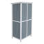 Remise de rangement 54 "deux tons - Design gris et blanc avec toit incliné et 5 compartiments