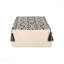Repose-pieds rectangulaire rembourré en tissu
