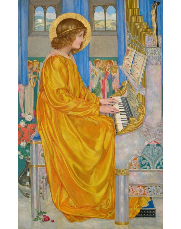 "St. Cecilia" par Kate Elizabeth Bunce - Art mural sur toile tendue avec châssis, H 18 po x l 14 po