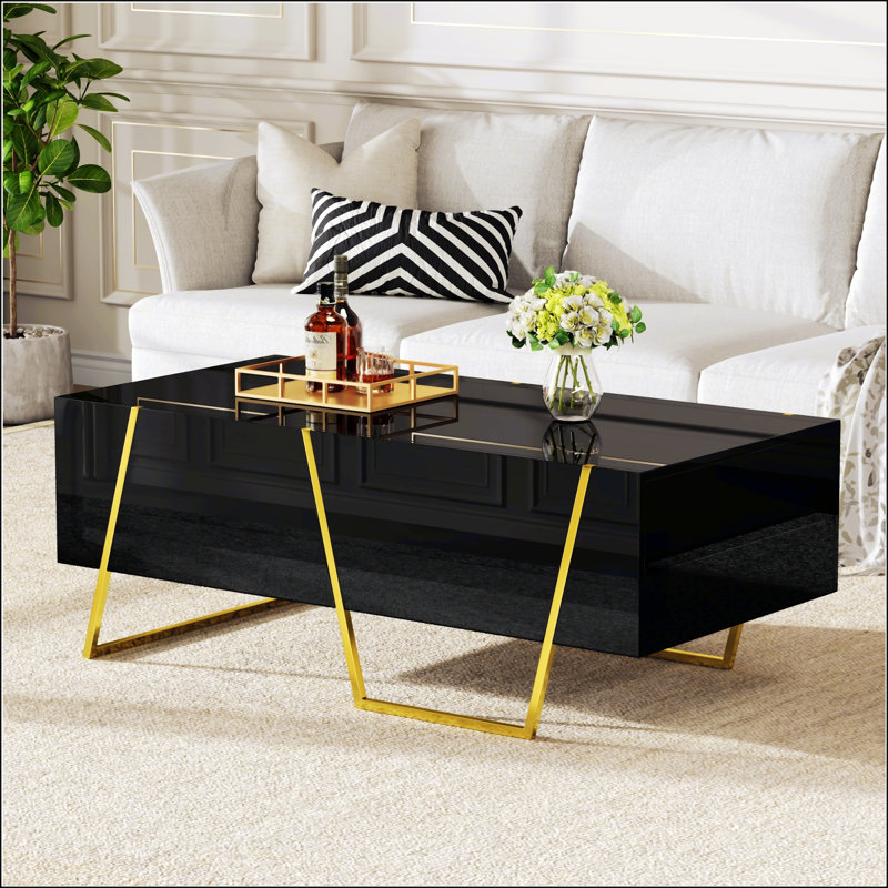 Modern Rectangular High Gloss Coffee Table