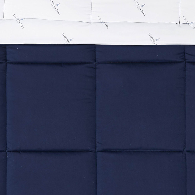 King White Reversible Microfiber Down Comforter Set