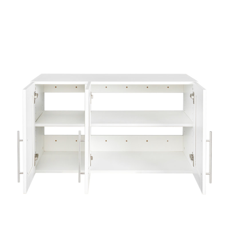 Stackable Wall Mounted Storage Cabinet, 15.75 "D X 35.43" W X 19.69 "H, White