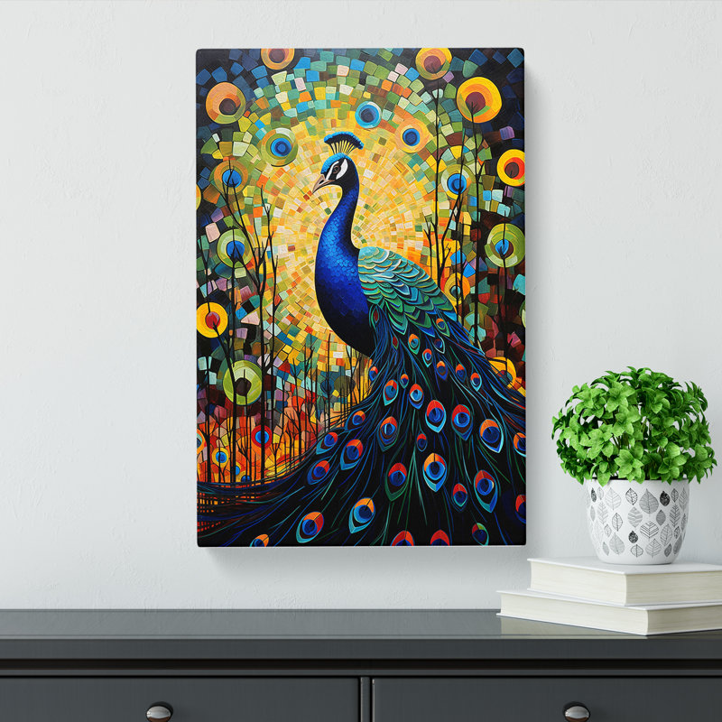Peacock Constructivism No.3 - Wrapped Canvas, 50cm H x 35cm W x 3cm D