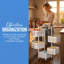 5-Tier Rotating Storage Rack, Metal Multi-Layer Fruit Vegetable Basket, Rolling Kitchen Floor Cart